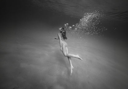 Solitude – Black and White Underwater Fine Art Photography