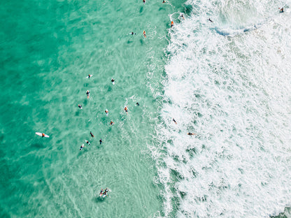 Split - Coastal Print of Snapper Rocks, Coolangatta, QLD