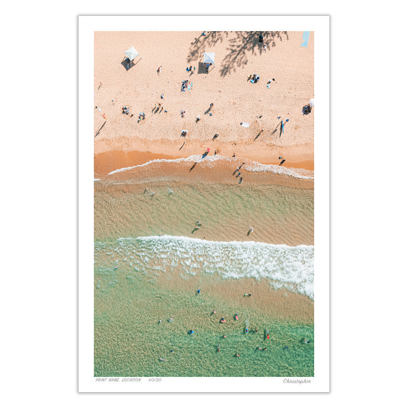 Coast Contrast – Arial Coastal Print of Terrigal Beach, NSW