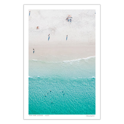 Blue and White - Aerial Print of Hyams Beach, South Coast, NSW