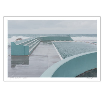 Double Lines – Coastal Print of Newcastle Ocean Bath