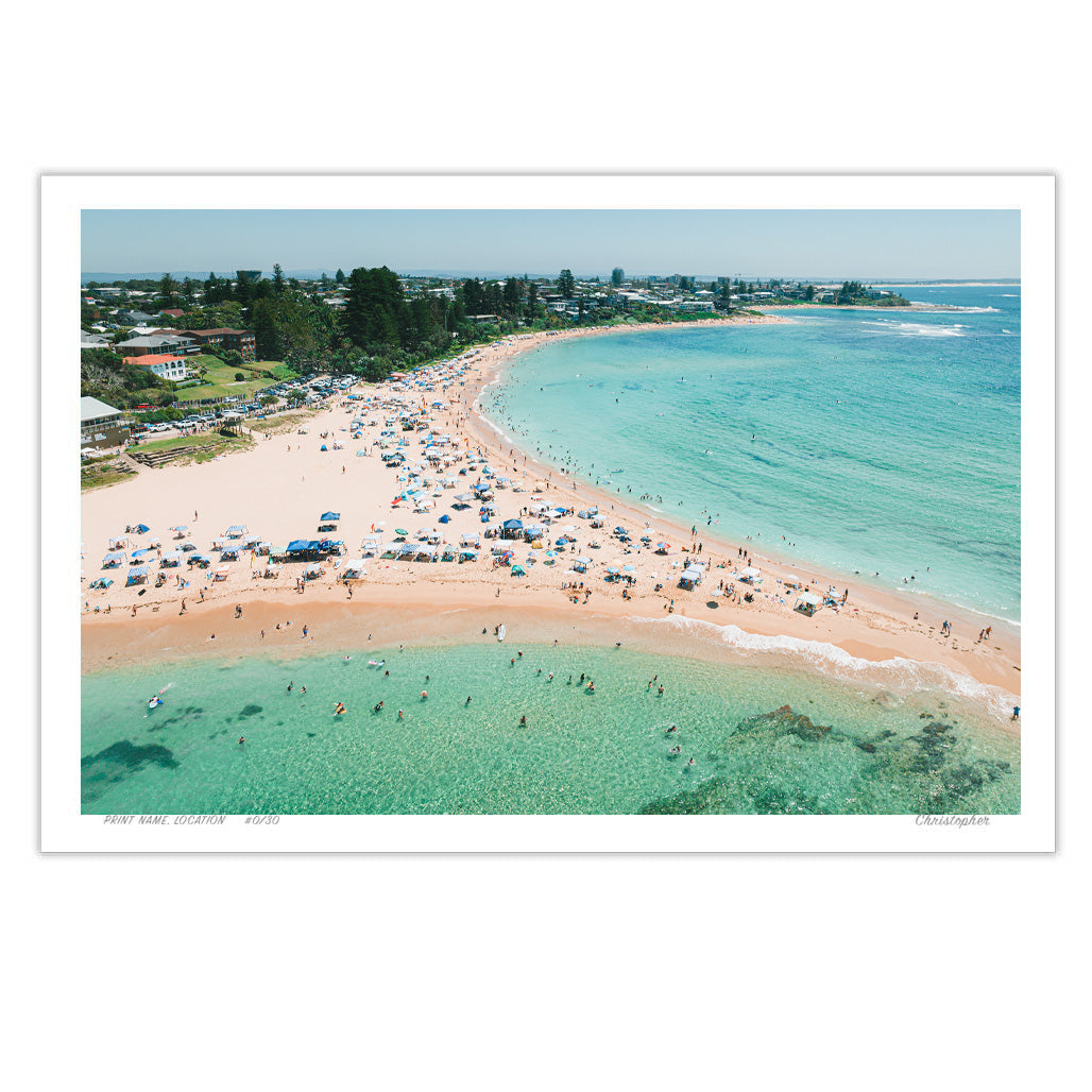 Views – Aerial Coastal Print of Toowoon Bay Beach, NSW