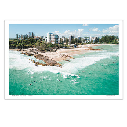Snapper Line - Coastal Print of Snapper Rocks, Coolangatta, QLD