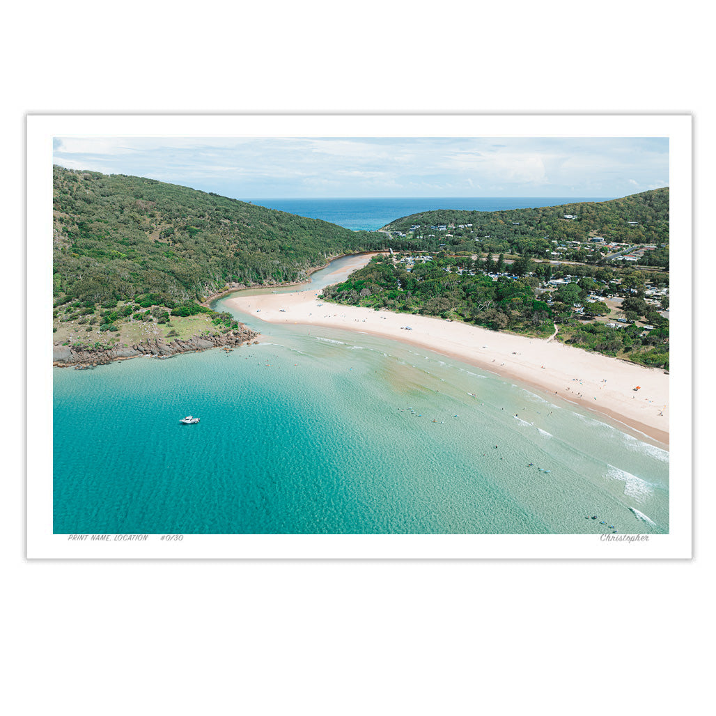 Hat Head - Aerial Coastal Print of Hat Head, NSW