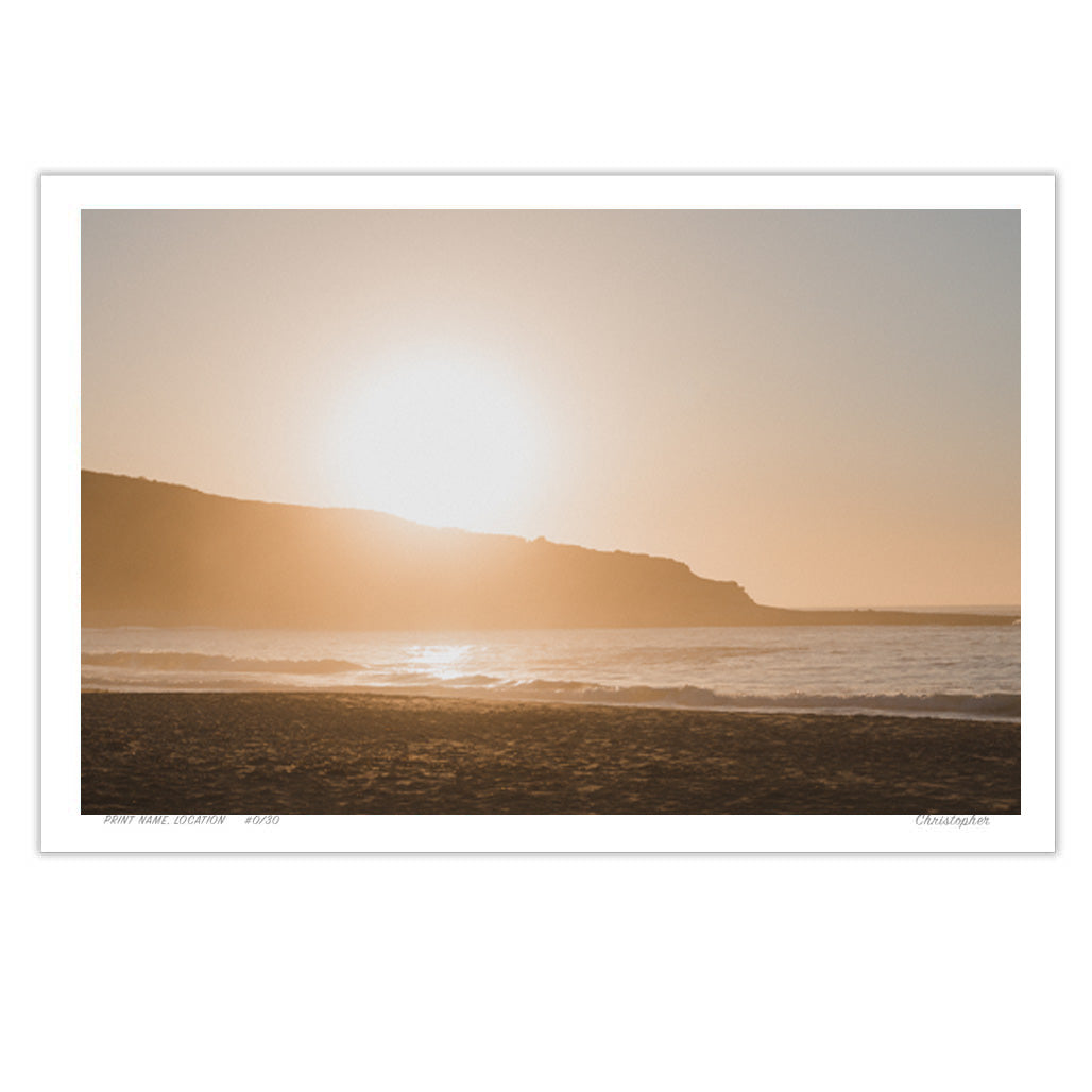 Putty Glow – Aerial Coastal Print of Putty Beach, Central Coast