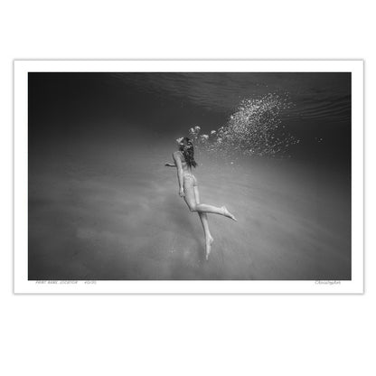 Solitude – Black and White Underwater Fine Art Photography