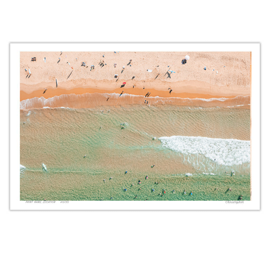 Coastal Contrast – Arial Coastal Print of Terrigal Beach, NSW