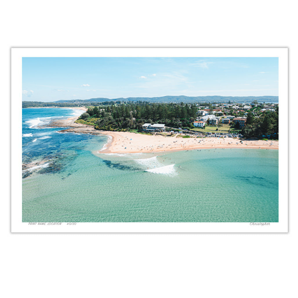The Superbank – Aerial Coastal Print of Toowoon Bay Beach, NSW