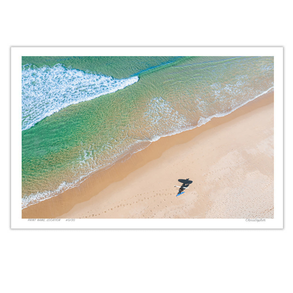 Linear – Aerial Coastal Print of Terrigal Beach, NSW