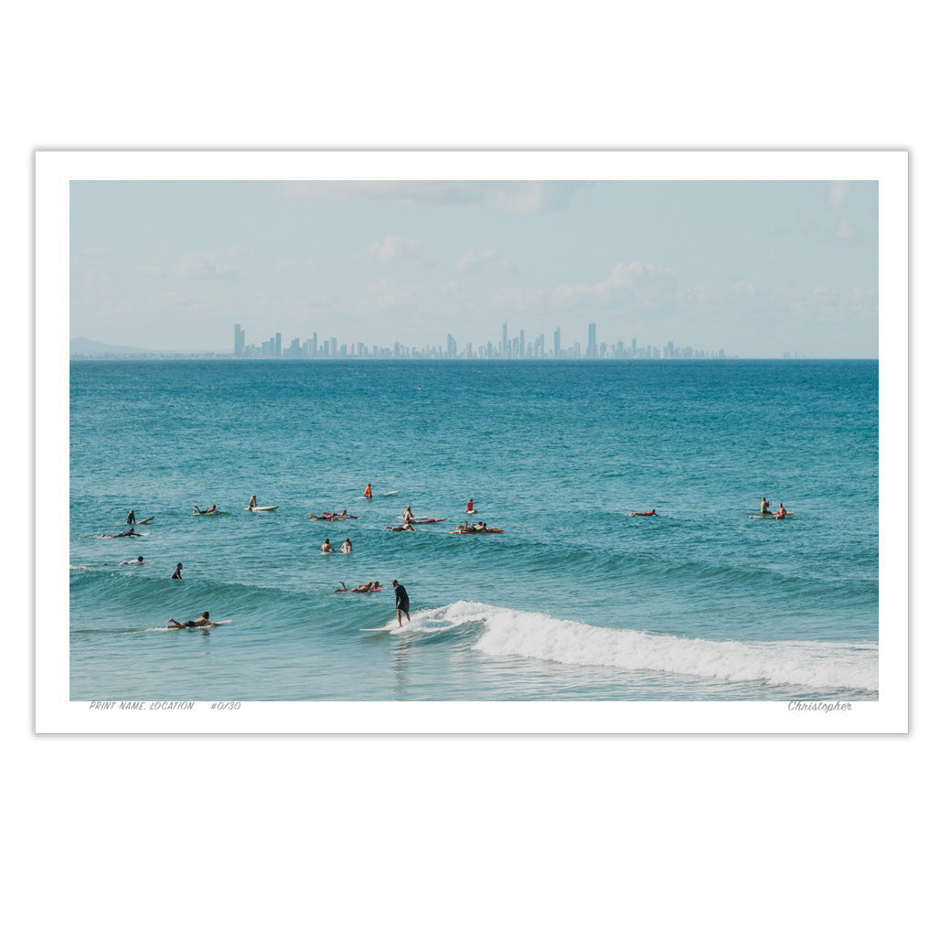 Slow is Fast - Coastal Print of Snapper Rocks, Coolangatta, QLD
