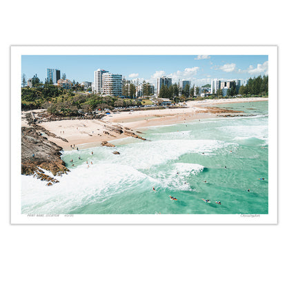 Entry or Exit - Coastal Print of Snapper Rocks, Coolangatta, QLD