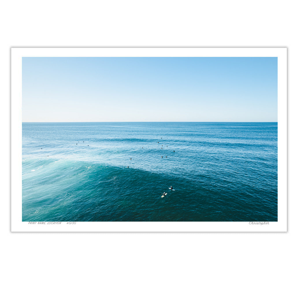 Insider – Aerial Surf Print of Forresters Beach, NSW