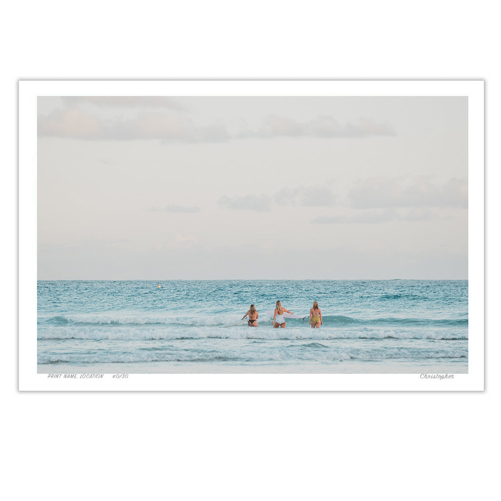 Three - Coastal Print of Snapper Rocks, Coolangatta, QLD