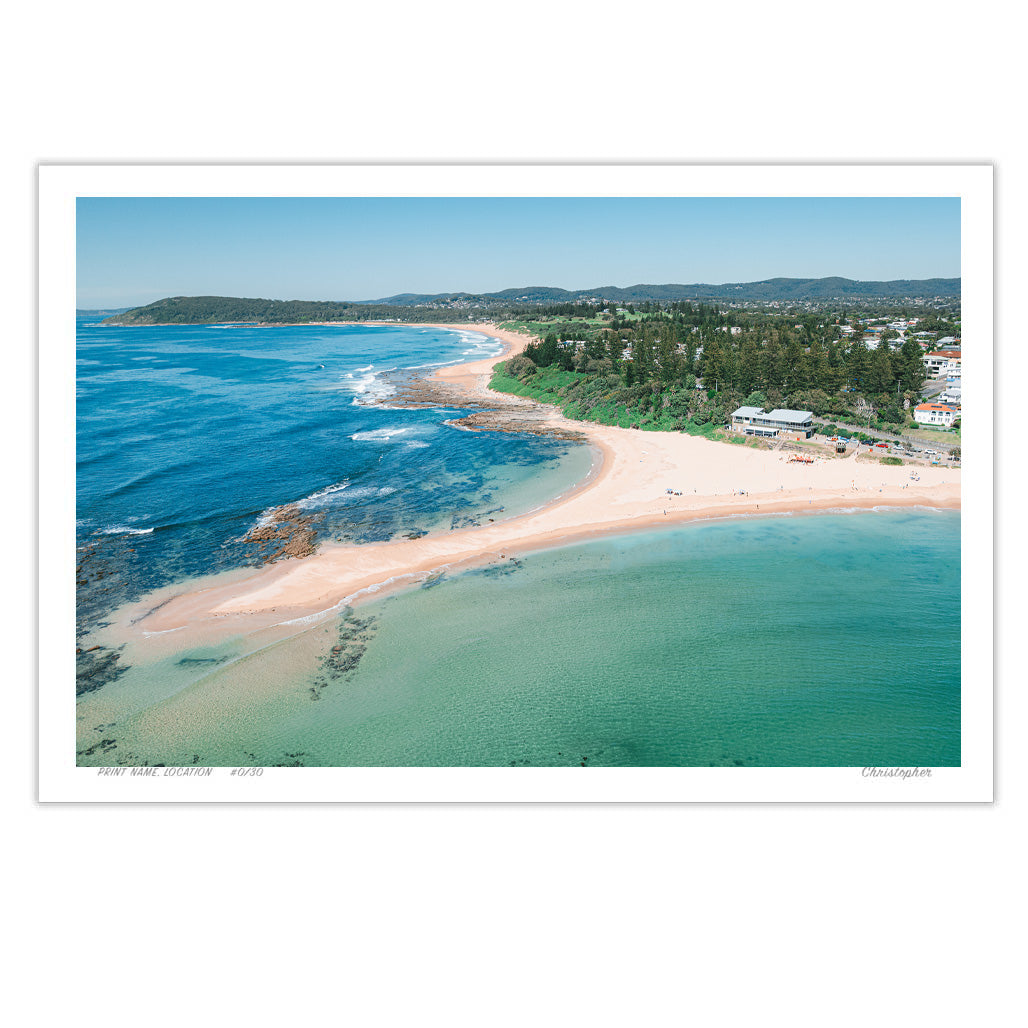 Shapes – Aerial Coastal Print of Toowoon Bay Beach, NSW