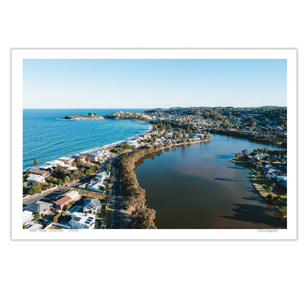 Burbs – Aerial Coastal Print of Terrigal Beach, NSW