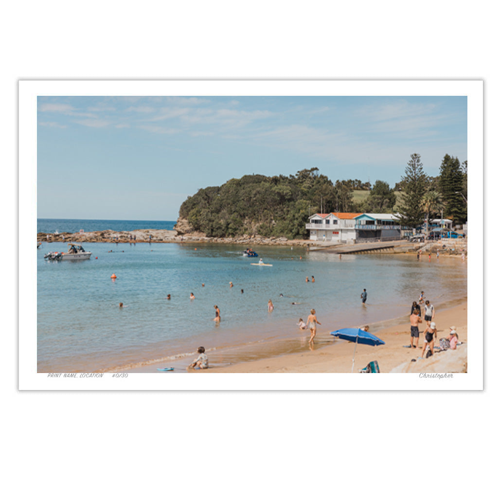Family Life  – Aerial Coastal Print of Terrigal Beach, NSW
