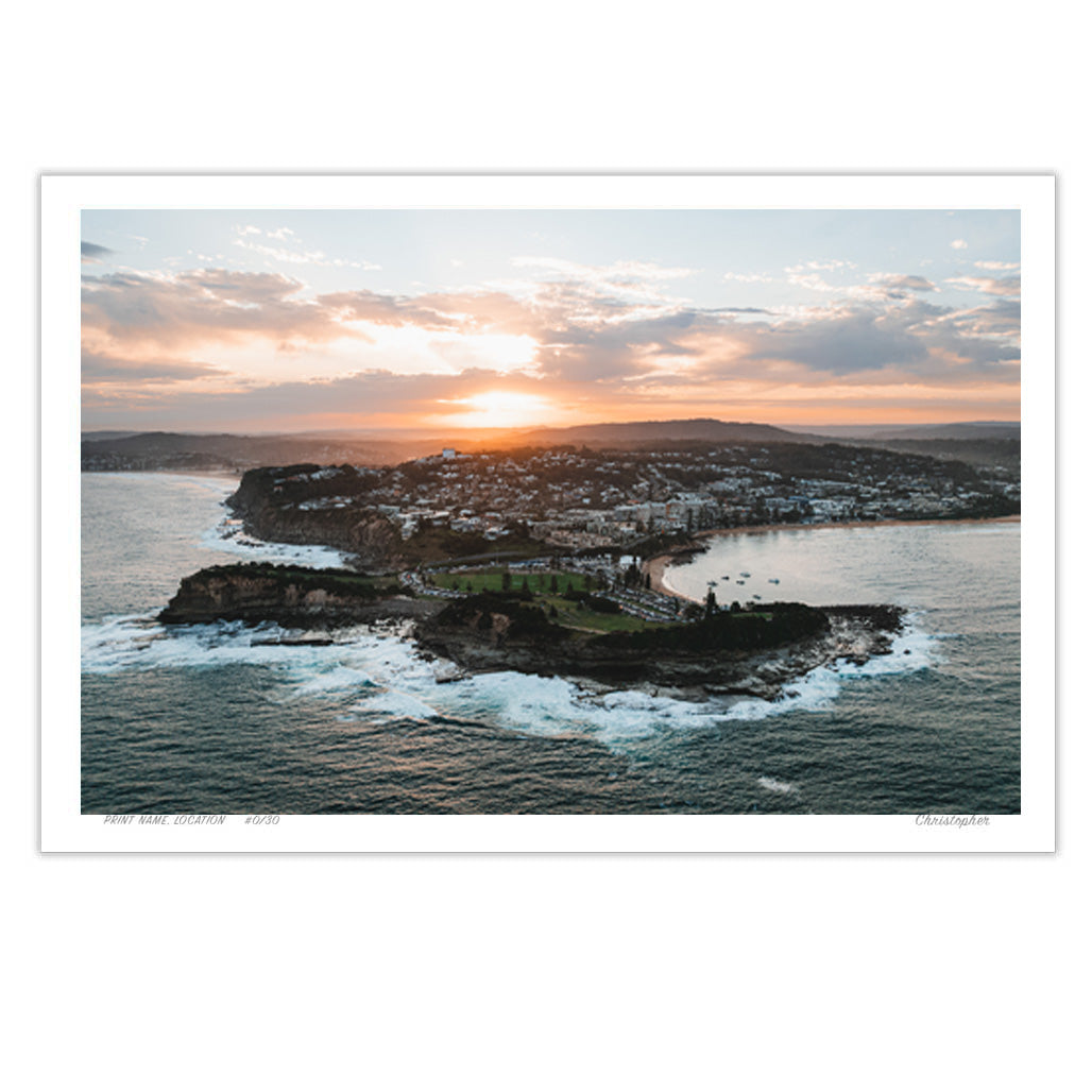 Skililon – Aerial Coastal Print of Terrigal Beach, NSW