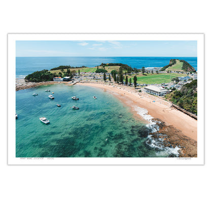 Classic Haven – Aerial Coastal Print of Terrigal Beach, NSW