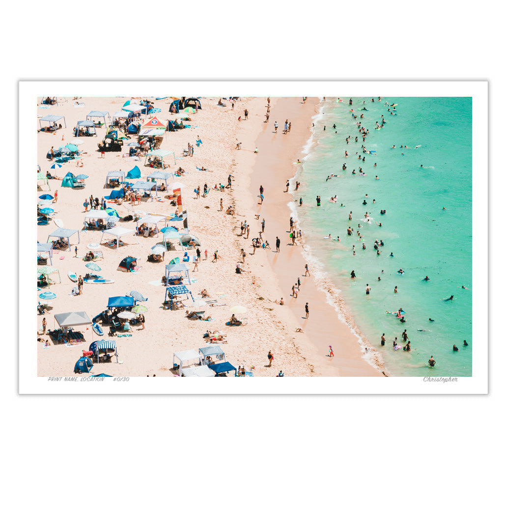 Bayside Days – Aerial Coastal Print of Toowoon Bay Beach, NSW