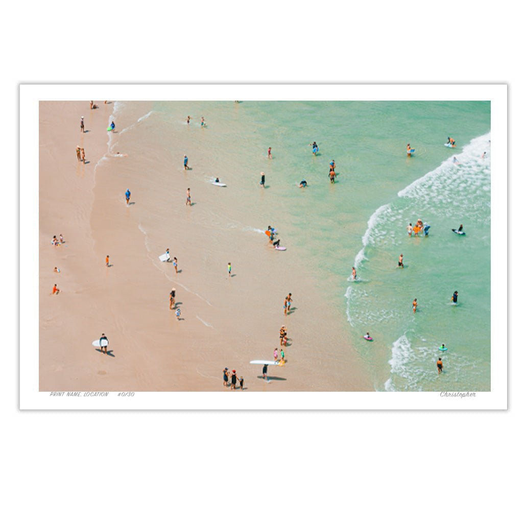 Open Season – Aerial Print of Byron Bay Beach, NSW