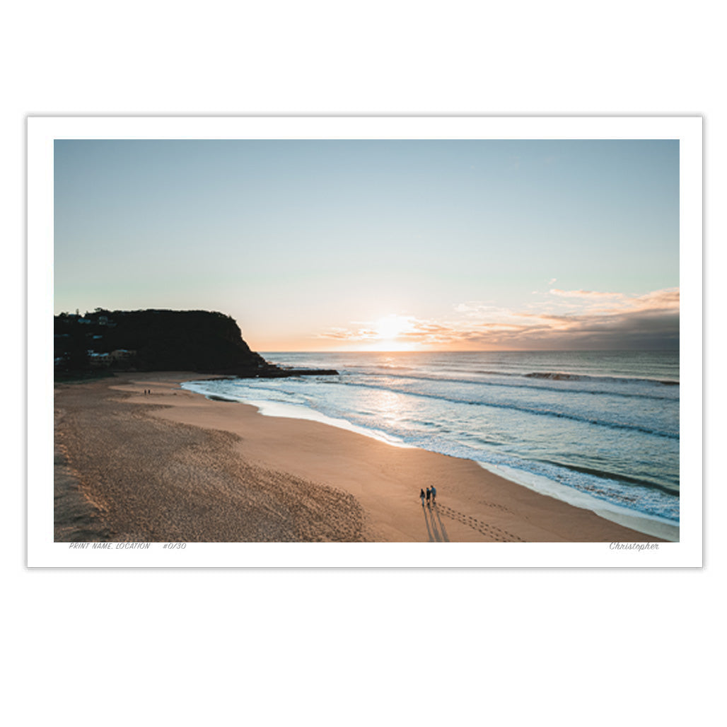 Stroll – Aerial Coastal Print of North Avoca, NSW