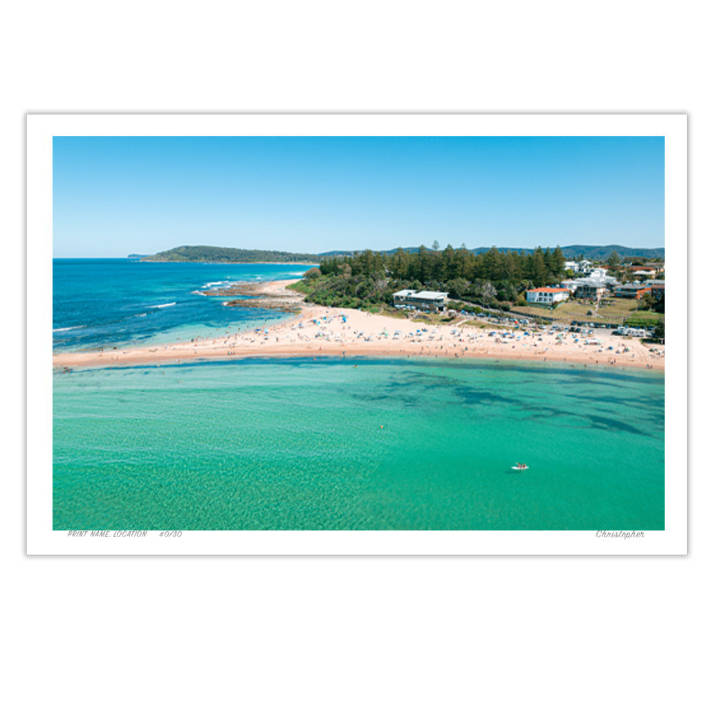 How We Like it – Aerial Coastal Print of Toowoon Bay Beach, NSW
