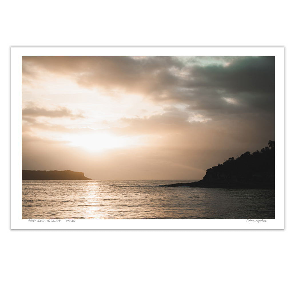 Into the light – Aerial Coastal Print of Pearl Beach