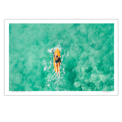 Glide – Aerial Surf Print of Forresters Beach, NSW