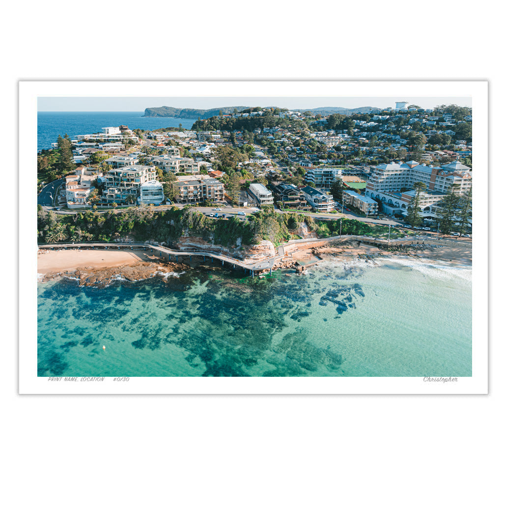 Stunning – Aerial Coastal Print of Terrigal Beach, NSW