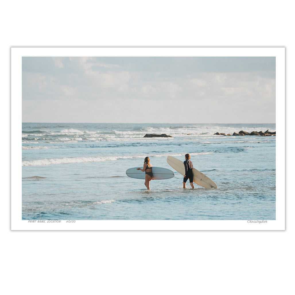 Two for Two - Coastal Print of Snapper Rocks, Coolangatta, QLD