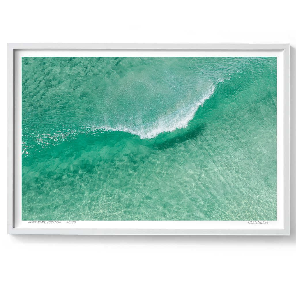 A-Frame – Aerial Coastal Print of Shelly Beach, NSW Print - From Above Images