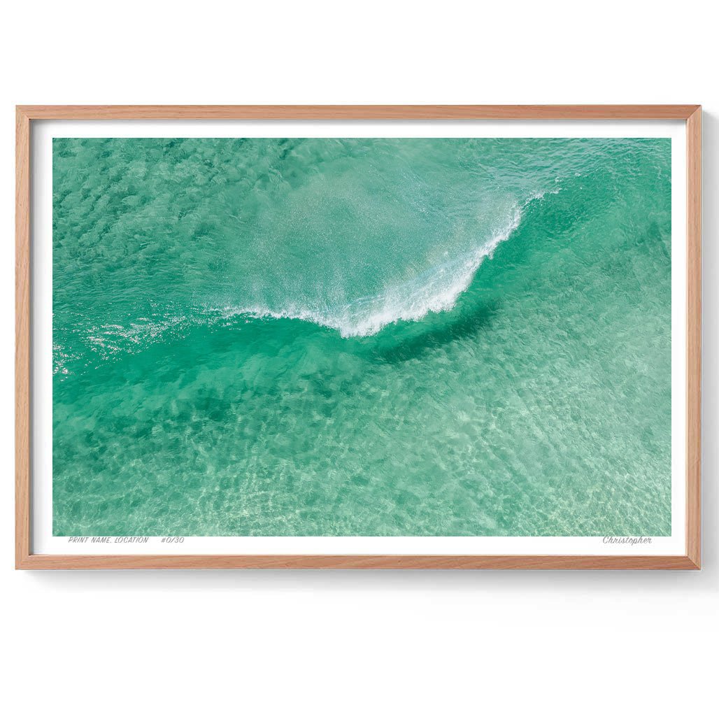 A-Frame – Aerial Coastal Print of Shelly Beach, NSW Print - From Above Images