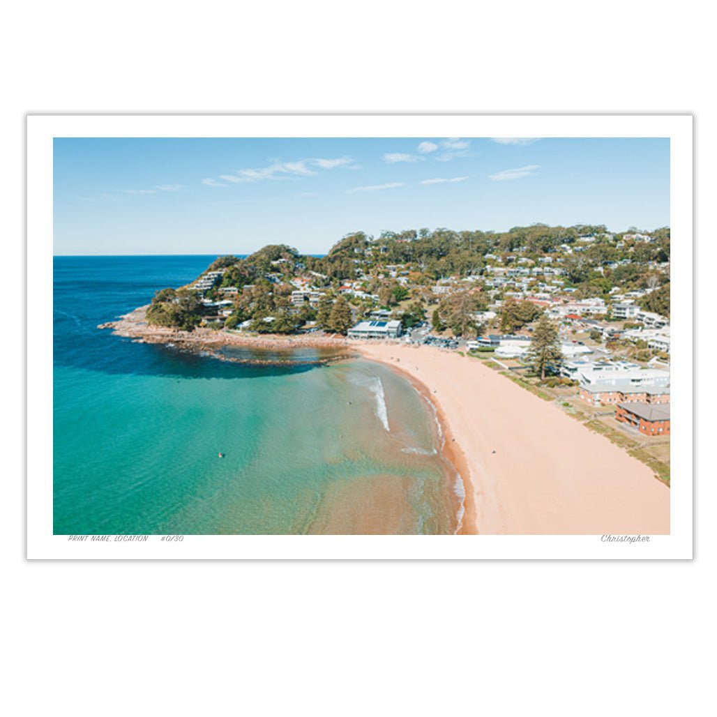 Avoca Gold - Print of Avoca Beach, NSW Print - From Above Images