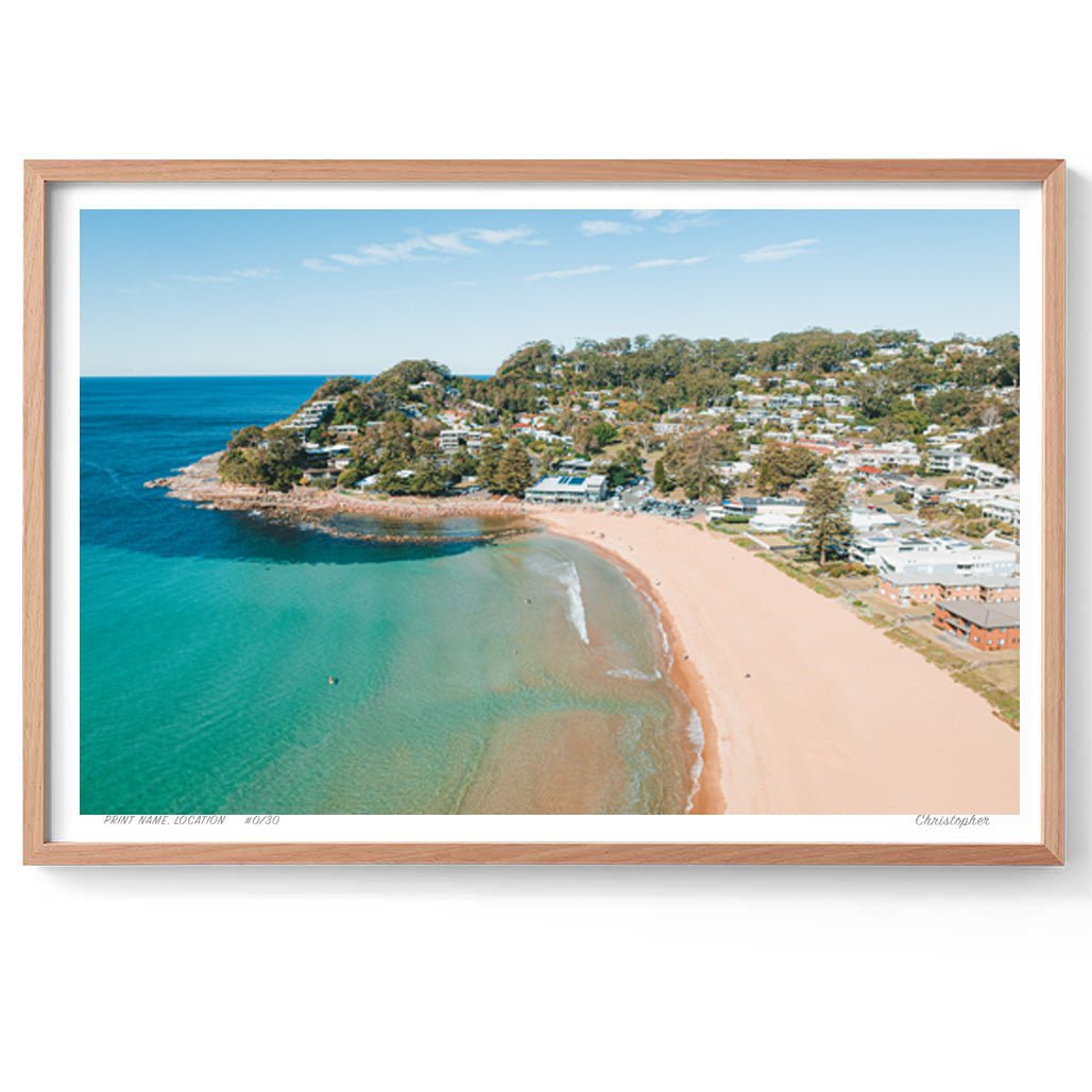 Avoca Gold - Print of Avoca Beach, NSW Print - From Above Images
