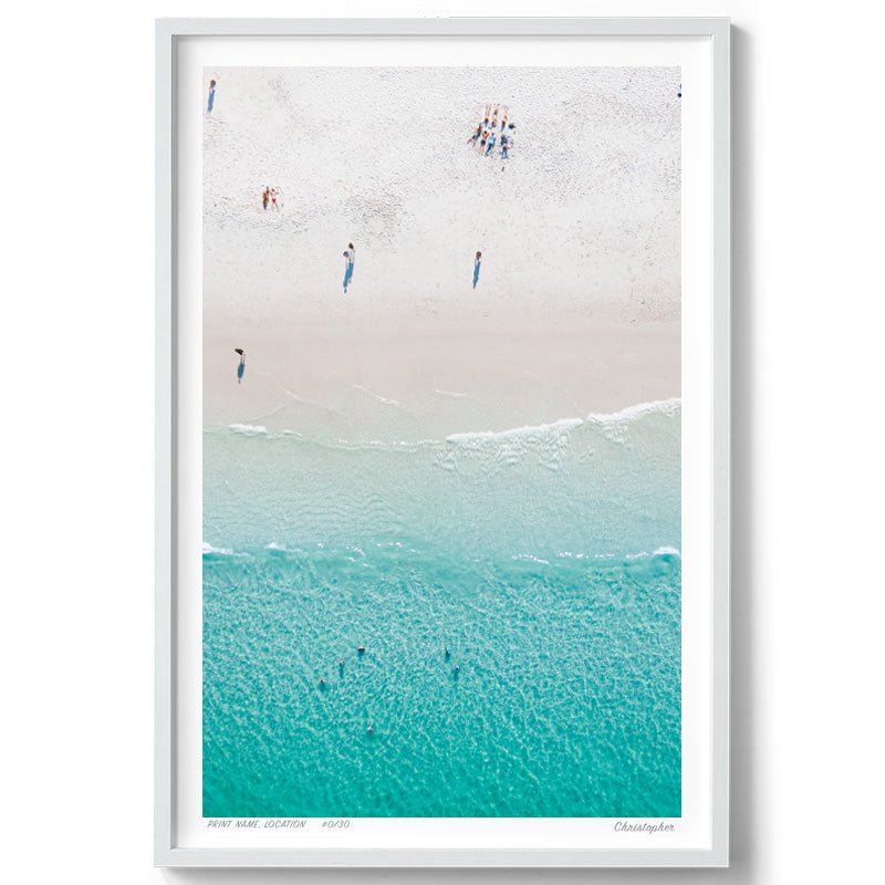 Blue and White - Aerial Print of Hyams Beach, South Coast, NSW Print - From Above Images