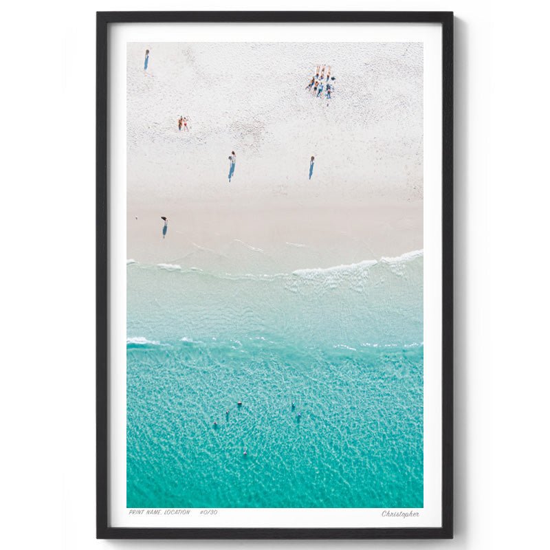 Blue and White - Aerial Print of Hyams Beach, South Coast, NSW Print - From Above Images
