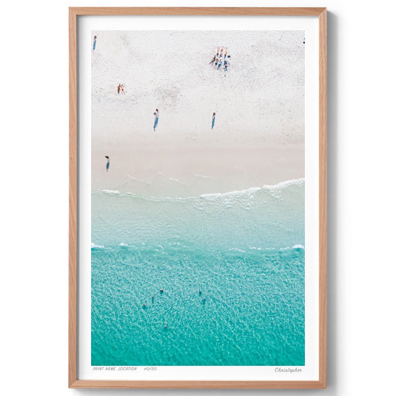 Blue and White - Aerial Print of Hyams Beach, South Coast, NSW Print - From Above Images