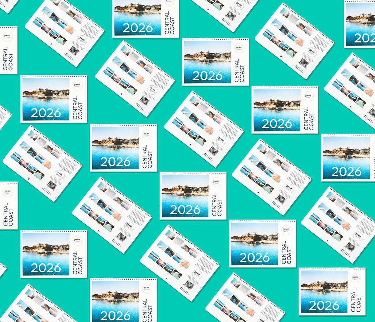 Central Coast NSW 2026 Wall Calendar – Coastal Australian Beaches Print - From Above Images