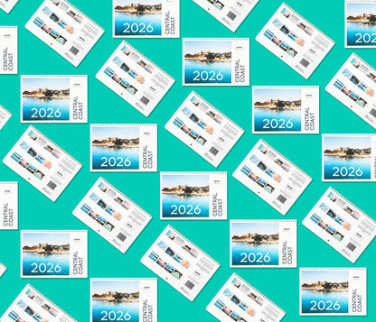 Central Coast NSW 2026 Wall Calendar – Coastal Australian Beaches Print - From Above Images
