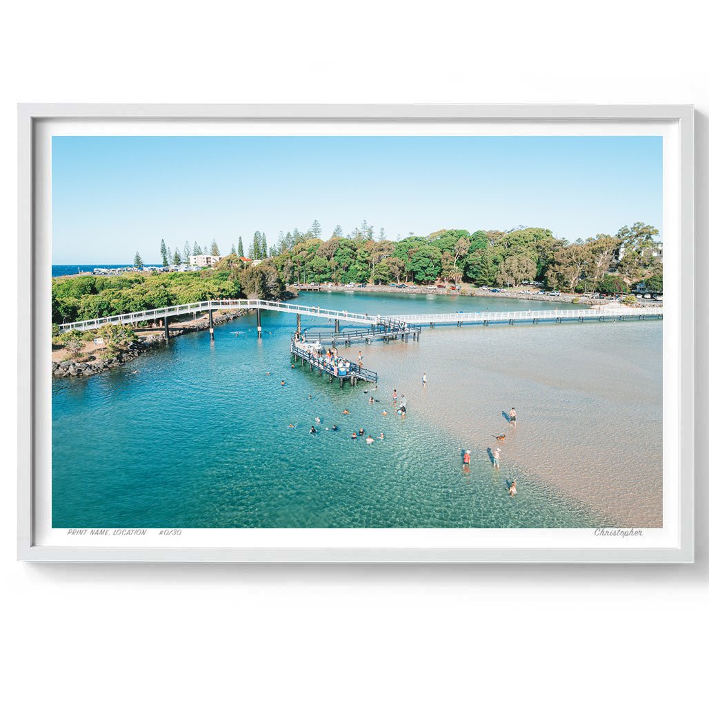 Changed - Aerial Ocean Print of South West Rocks, NSW Print - From Above Images