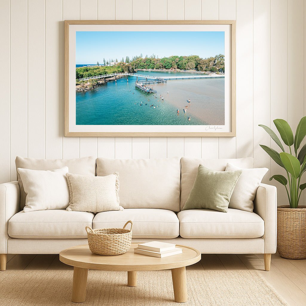 Changed - Aerial Ocean Print of South West Rocks, NSW Print - From Above Images
