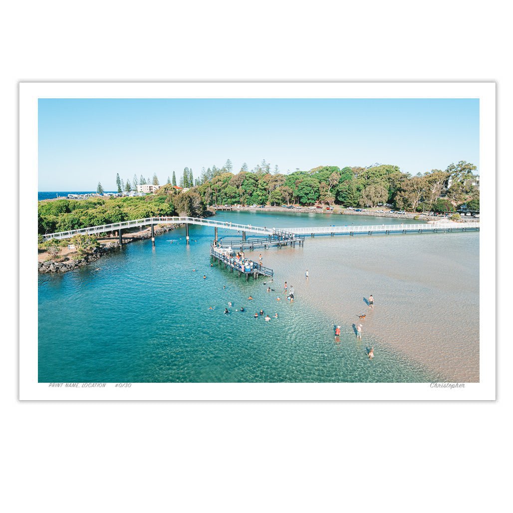 Changed - Aerial Ocean Print of South West Rocks, NSW Print - From Above Images