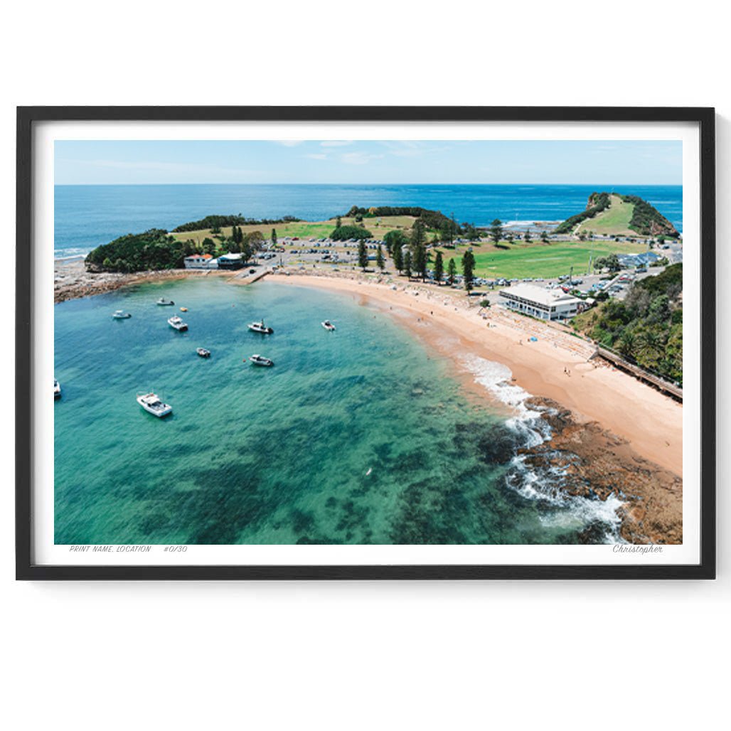 Classic Haven – Aerial Coastal Print of Terrigal Beach, NSW Print - From Above Images