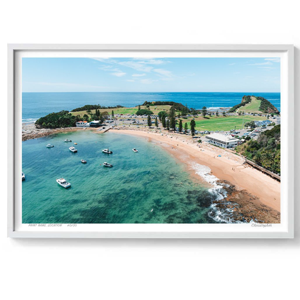 Classic Haven – Aerial Coastal Print of Terrigal Beach, NSW Print - From Above Images