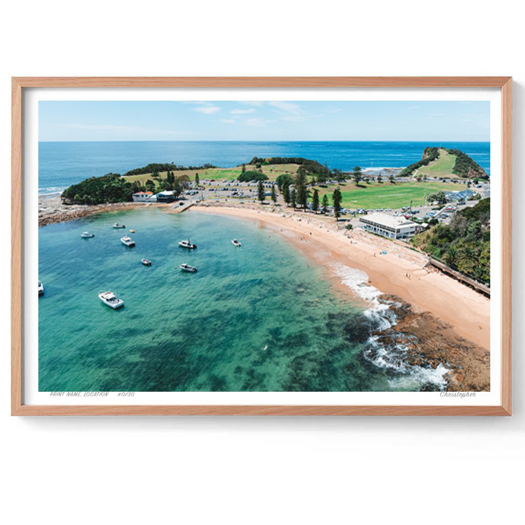 Classic Haven – Aerial Coastal Print of Terrigal Beach, NSW Print - From Above Images