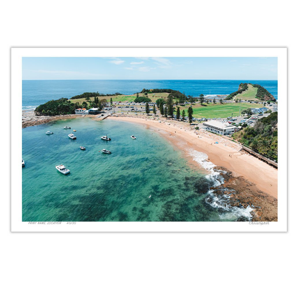 Classic Haven – Aerial Coastal Print of Terrigal Beach, NSW Print - From Above Images