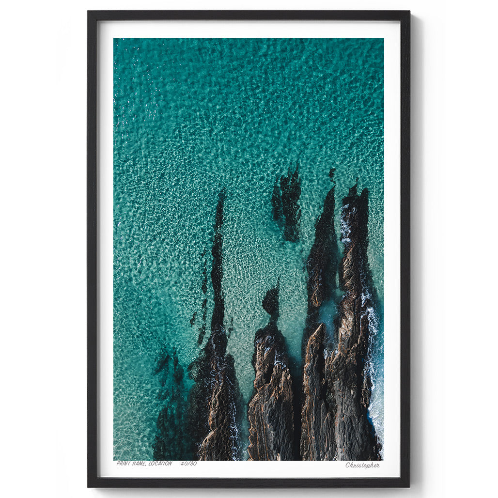 Sand Fingers - Aerial Coastal Print of Forster, NSW