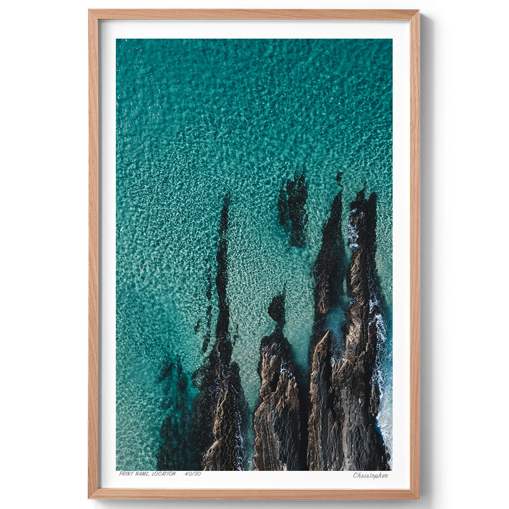 Sand Fingers - Aerial Coastal Print of Forster, NSW