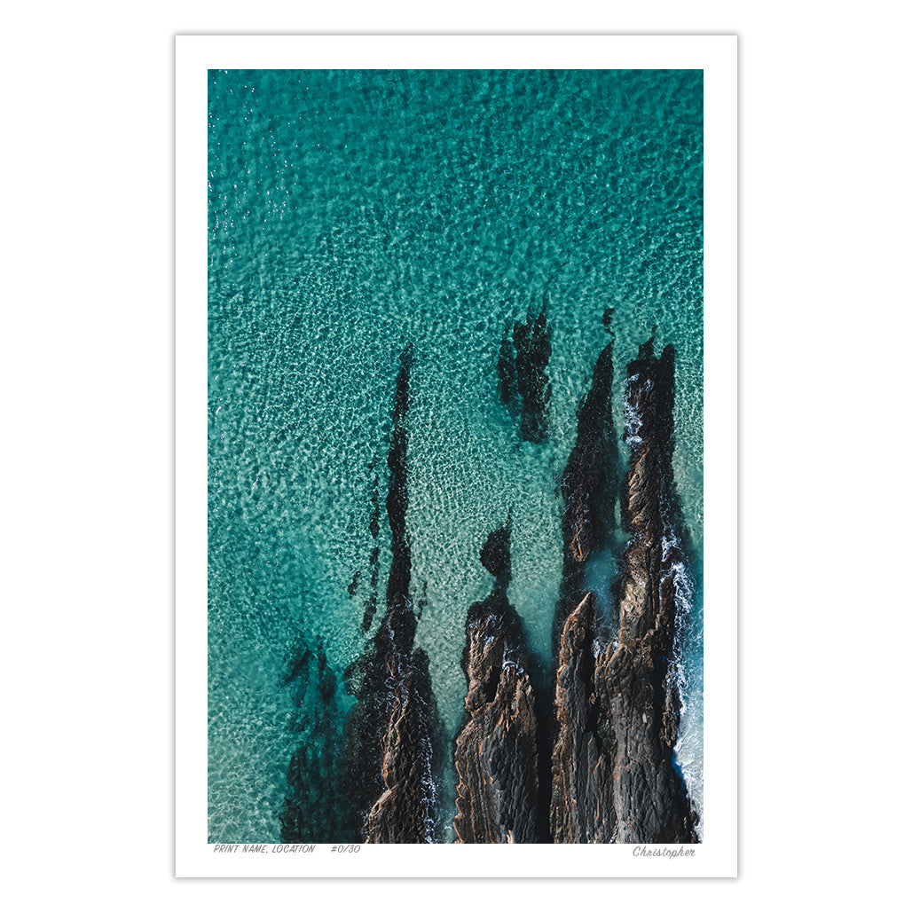Sand Fingers - Aerial Coastal Print of Forster, NSW