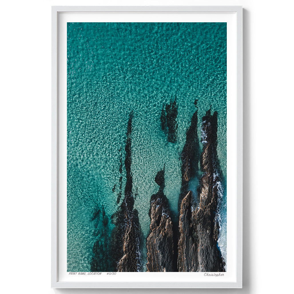 Sand Fingers - Aerial Coastal Print of Forster, NSW
